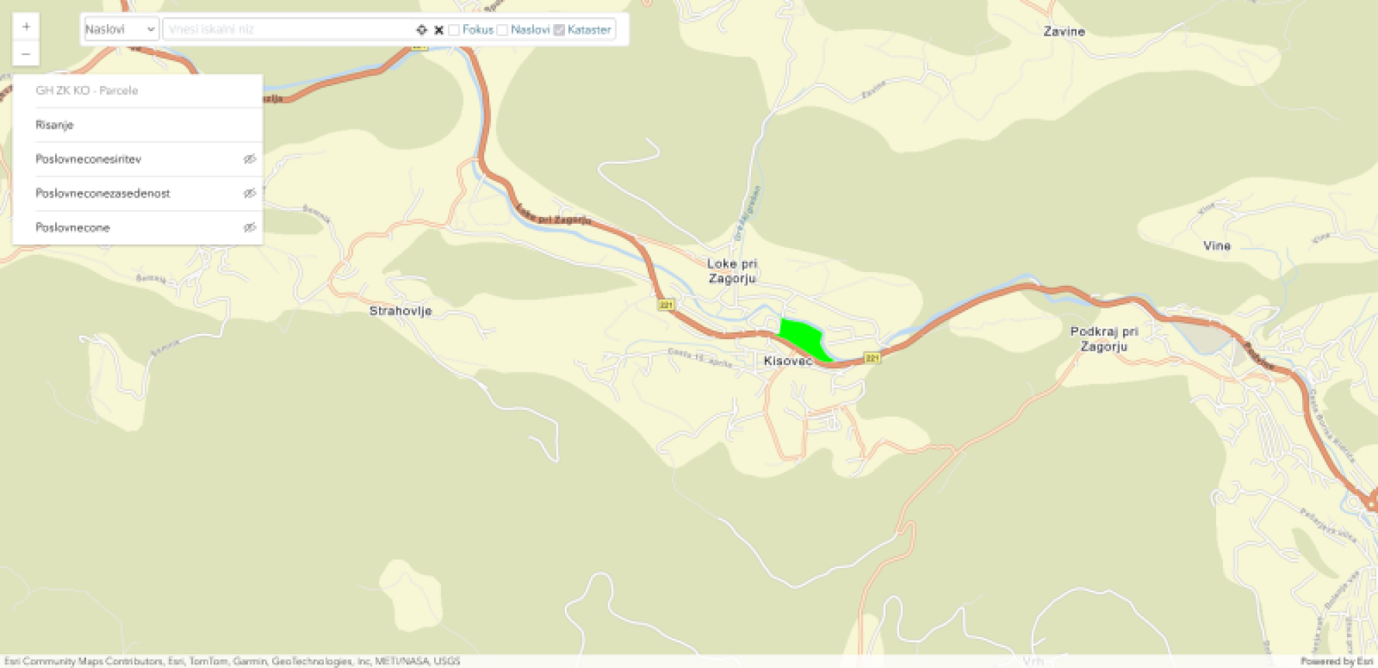 Poslovna cona center v Kisovcu