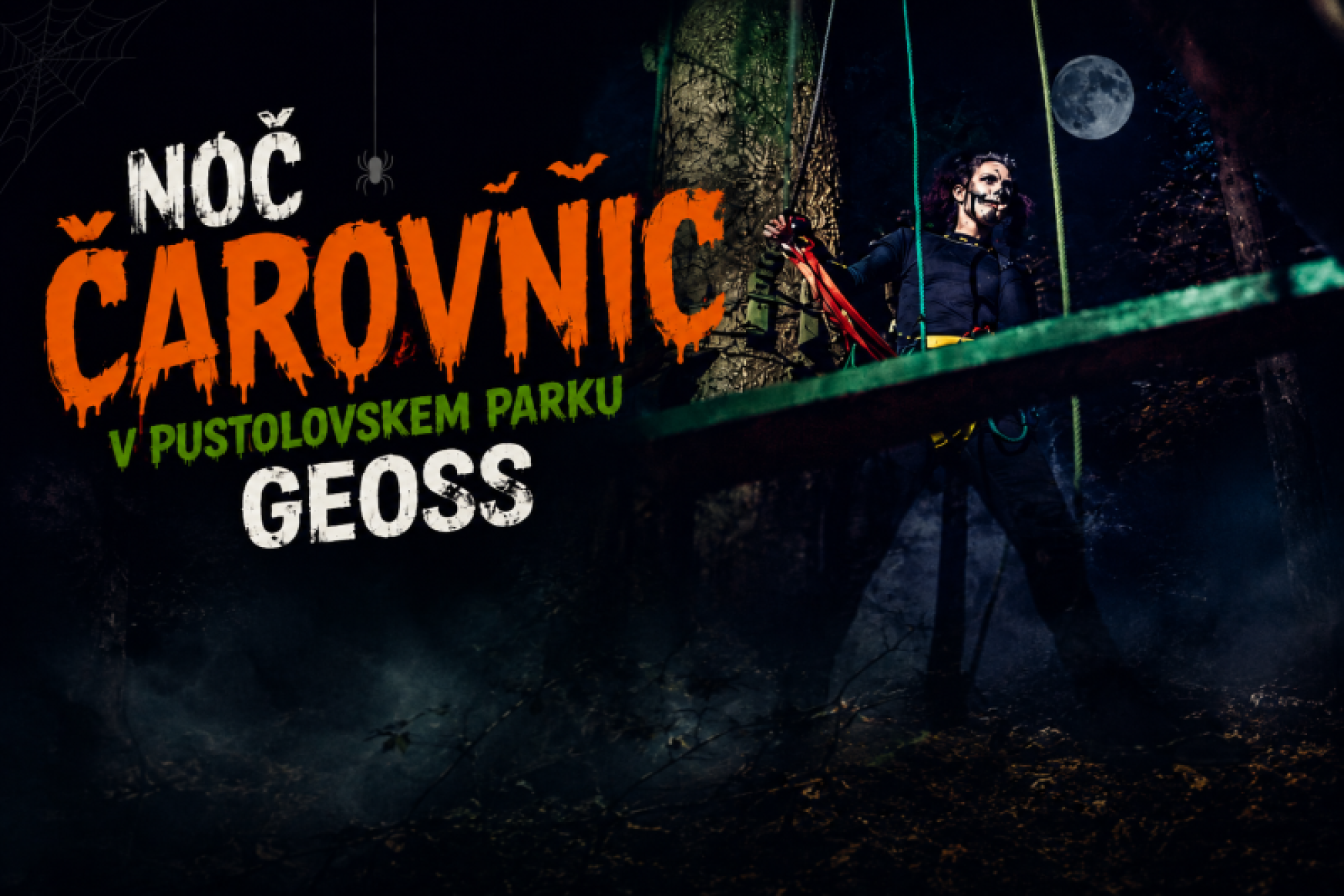 Noč čarovnic v pustolovskem parku GEOSS